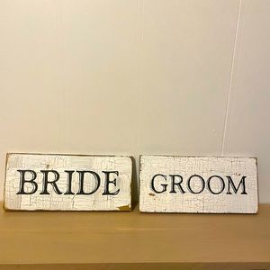 Bride & Groom Signs